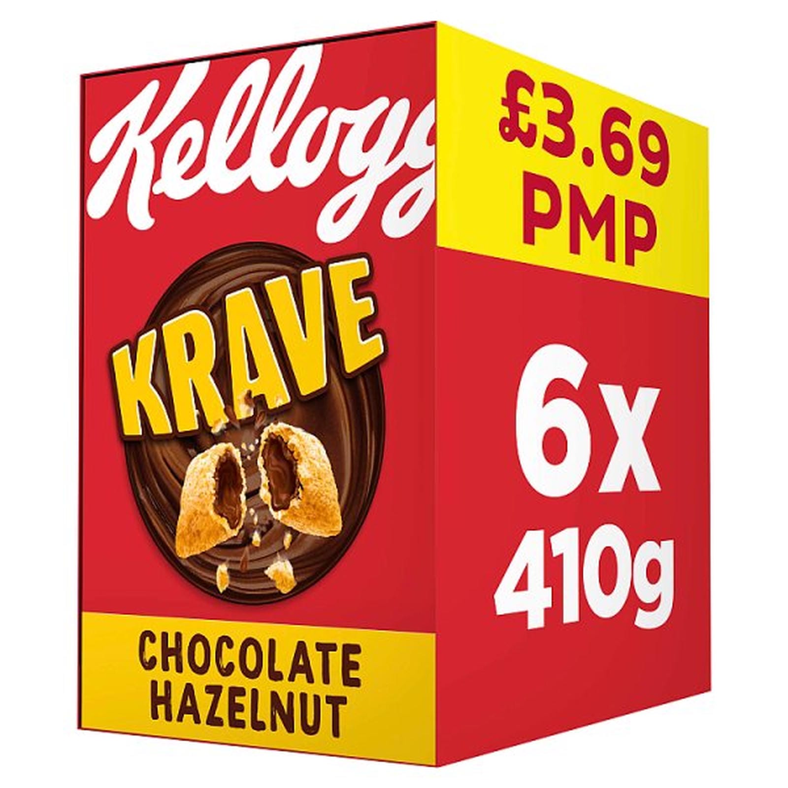 Kellogg's Krave Chocolate Hazelnut Breakfast Cereal 6x410g PMP £3.69