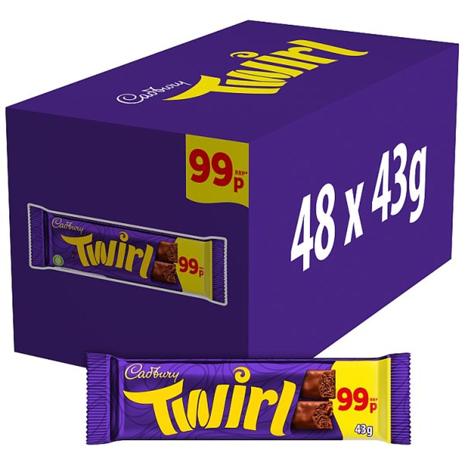 Cadbury Twirl Milk Chocolate 99p PMP Bar 43 g