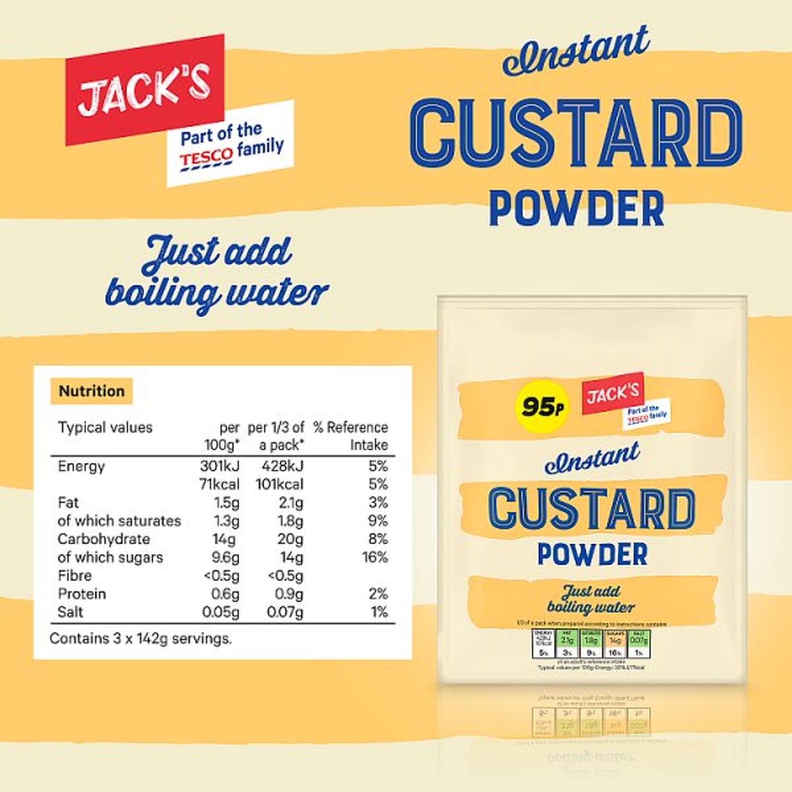 Jack's Instant Custard Powder 72g