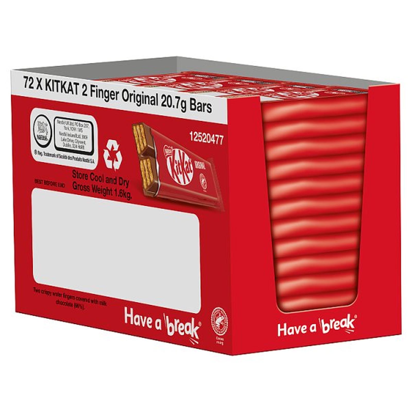 KitKat 2 Finger Milk Chocolate Biscuit Bar 20.7g