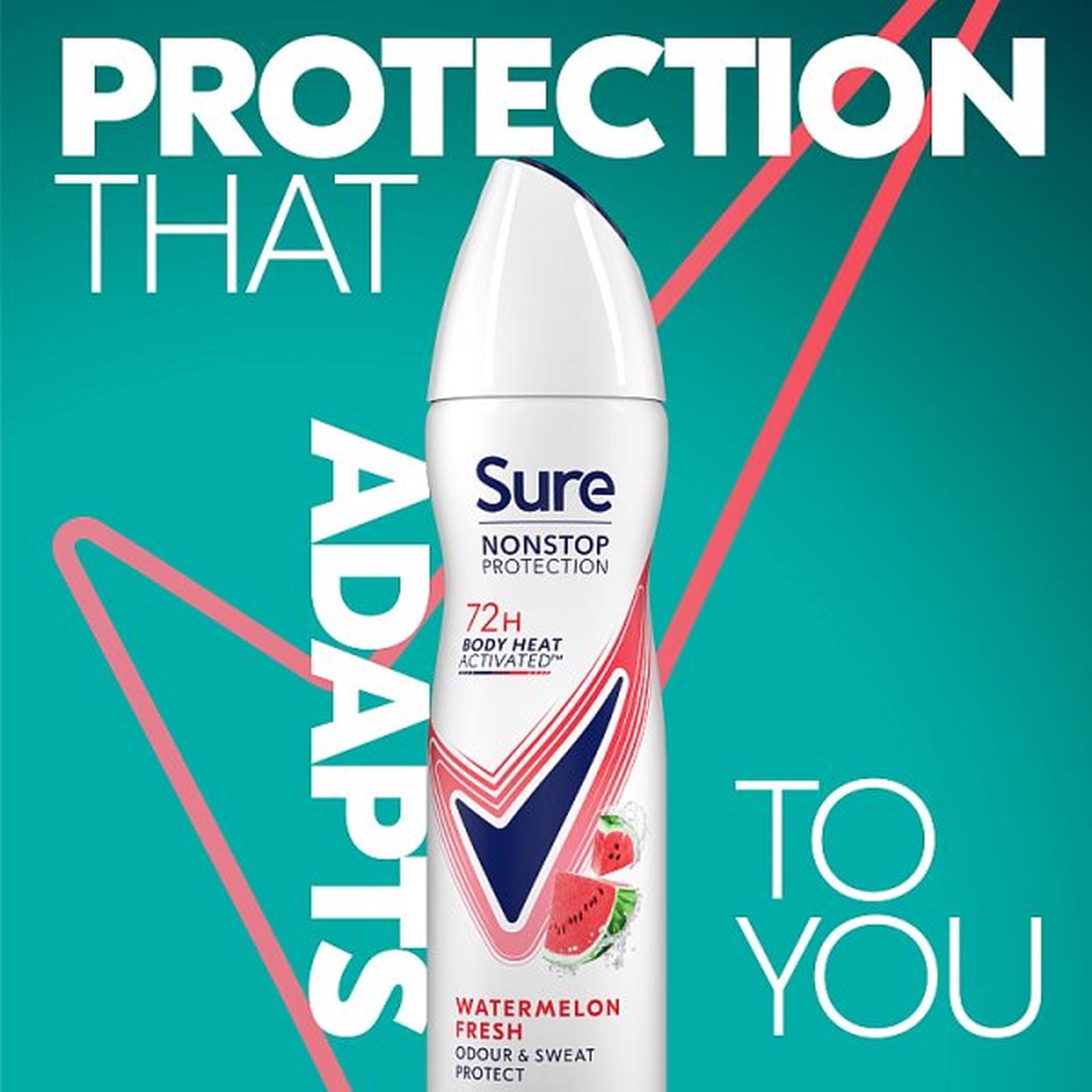 Sure Nonstop Protection Anti-Perspirant Aerosol Watermelon Fresh 150 ml