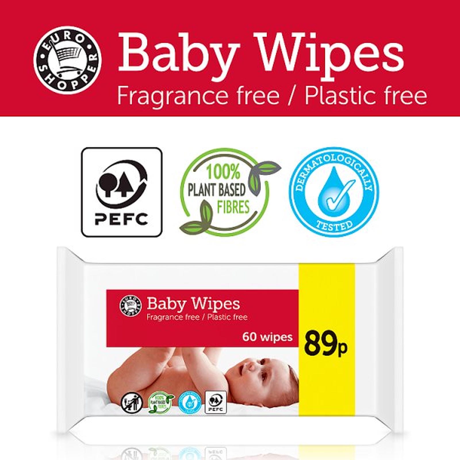 Euro Shopper 60 Baby Wipes