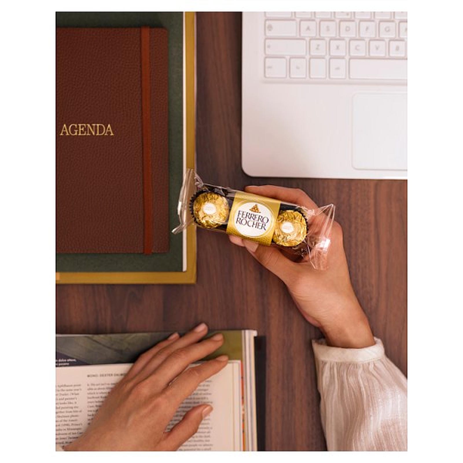 Ferrero Rocher Milk Chocolate Hazelnut Pralines Treat Pack 3 Pieces 37.5g