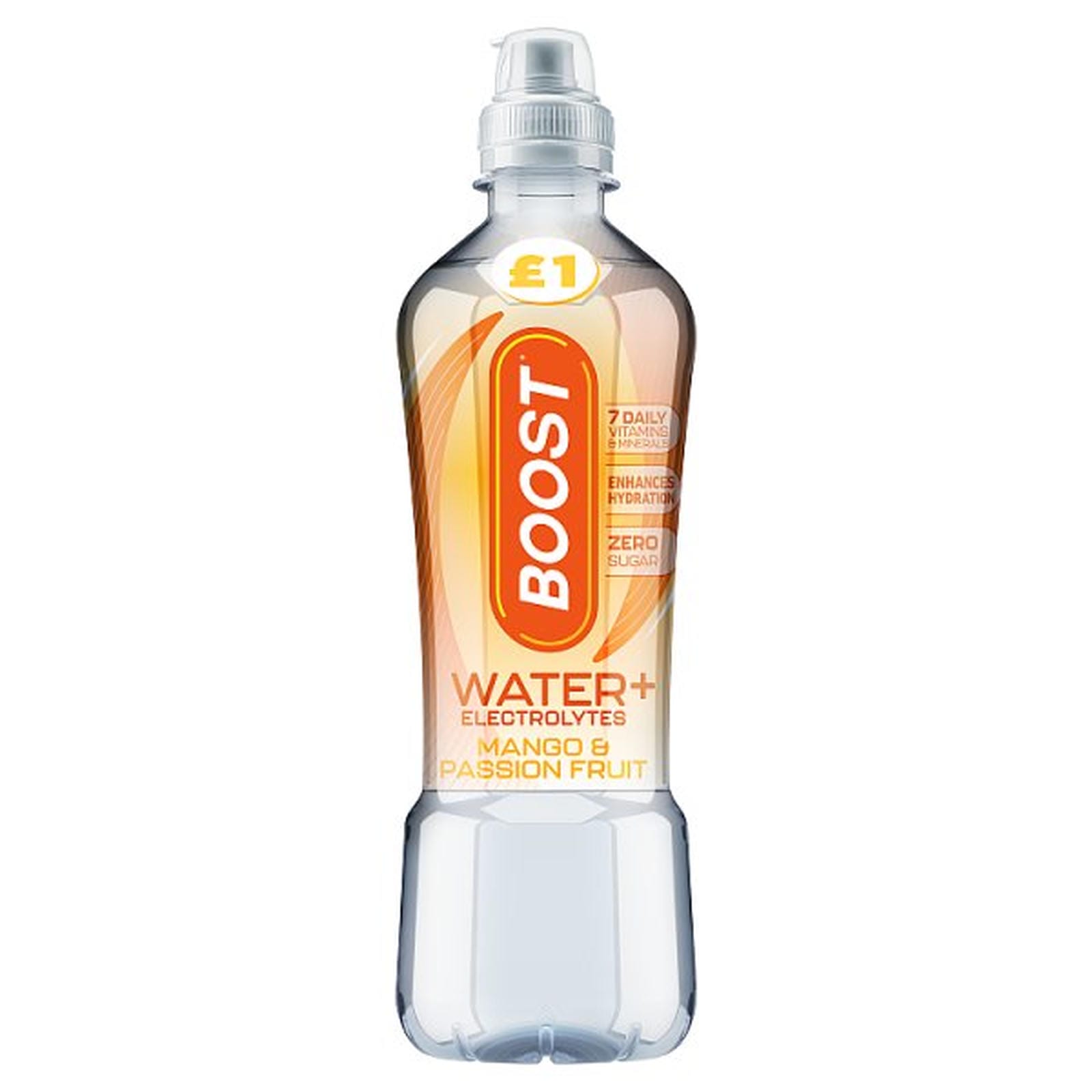 Boost Water+ Electrolytes Mango & Passion Fruit 500ml