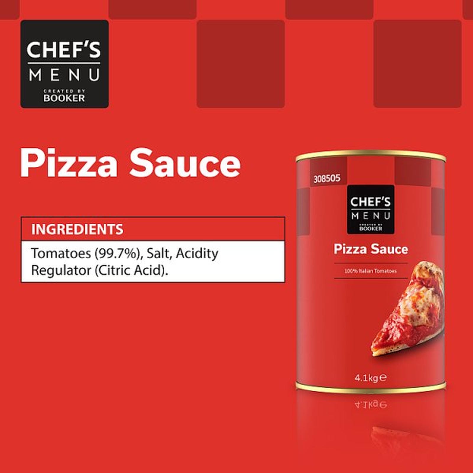 Chef's Menu Pizza Sauce 4.1kg