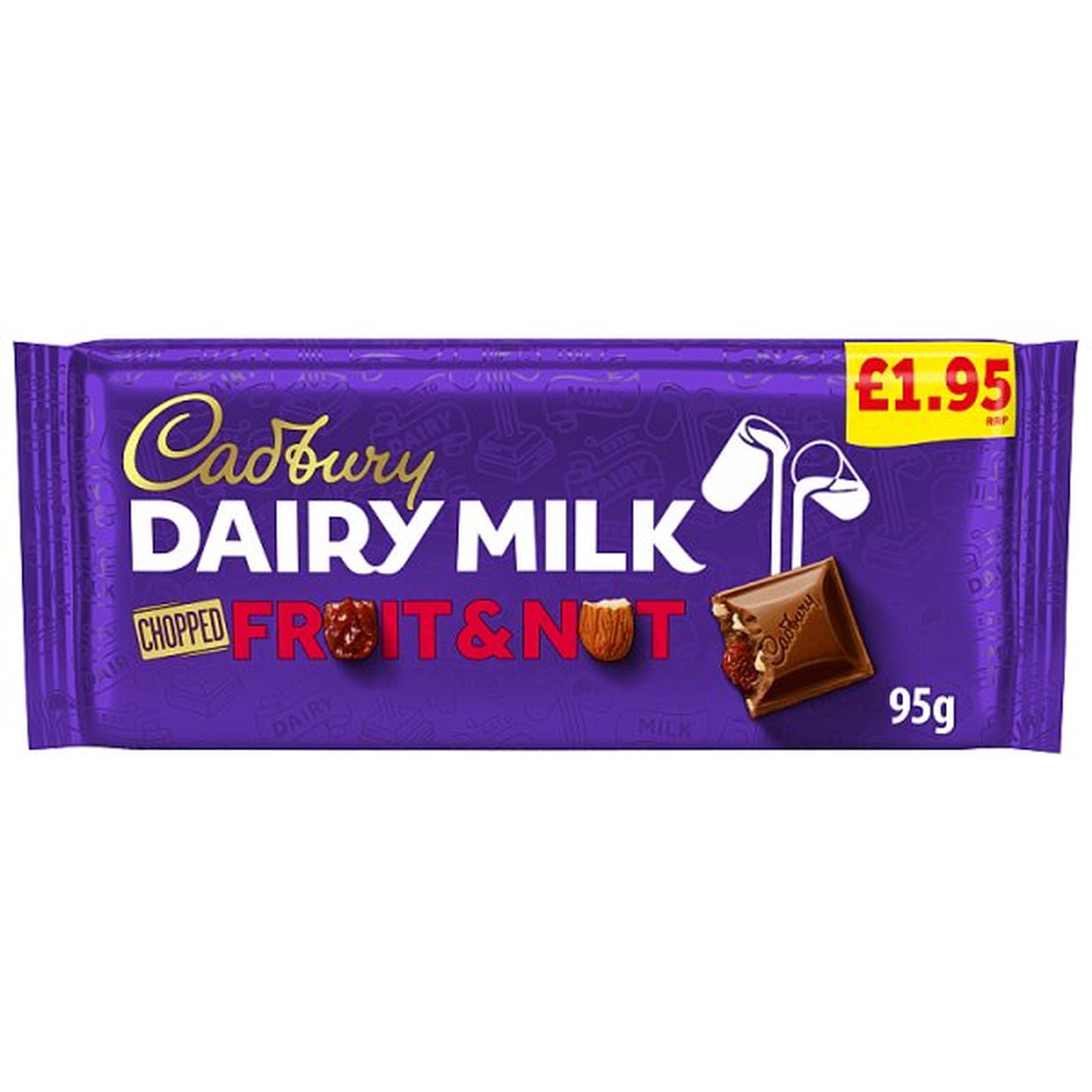 Cadbury Dairy Milk Chopped Fruit and Nut Chocolate Bar PMP 195P 95 g