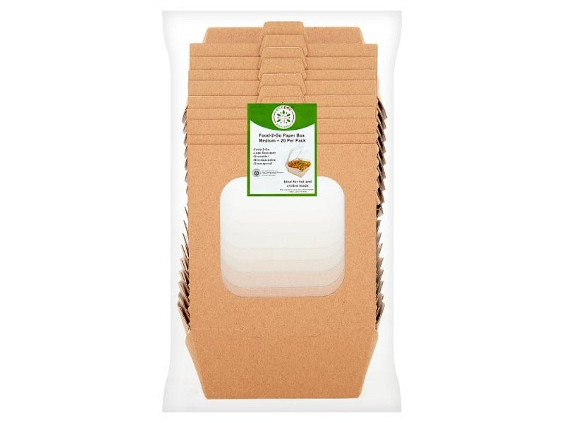 Ecopac Medium Hot Food Box 20 Per Pack – 6 x 20s