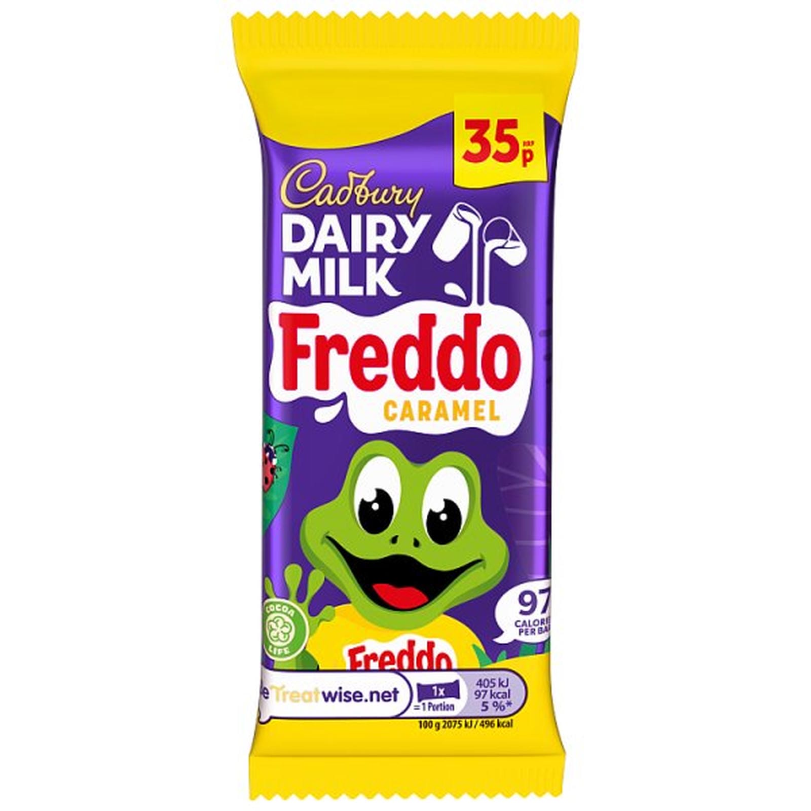 Cadbury Dairy Milk Freddo Caramel Chocolate Bar 35p PMP 19.5g