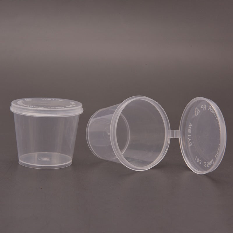 CaterPro 25 Plastic PP Sauce Pots with Lids 113ml – 20 x 25s