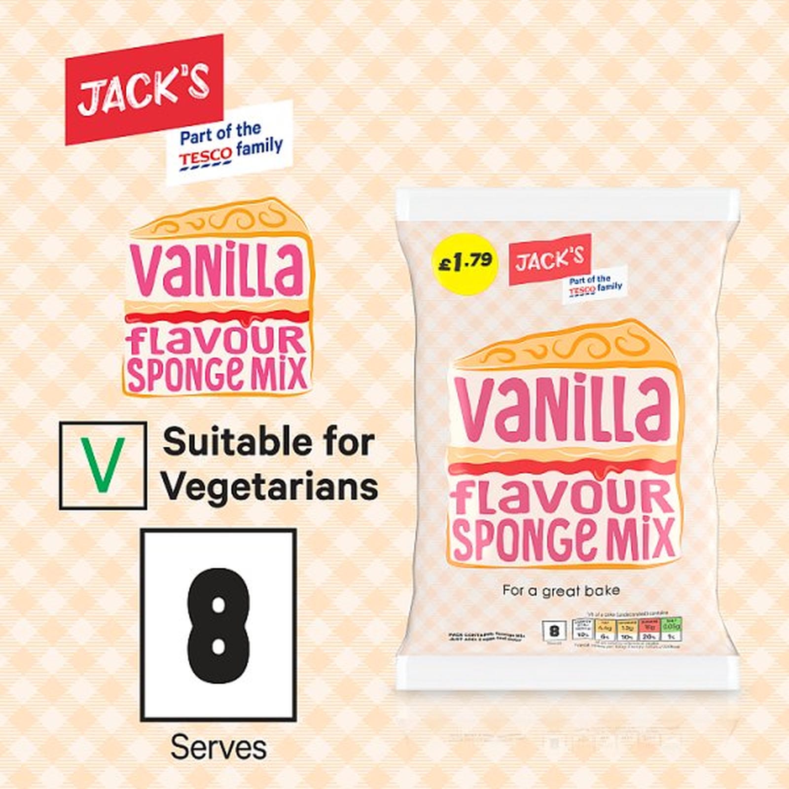 Jack's Vanilla Flavour Sponge Mix 400g
