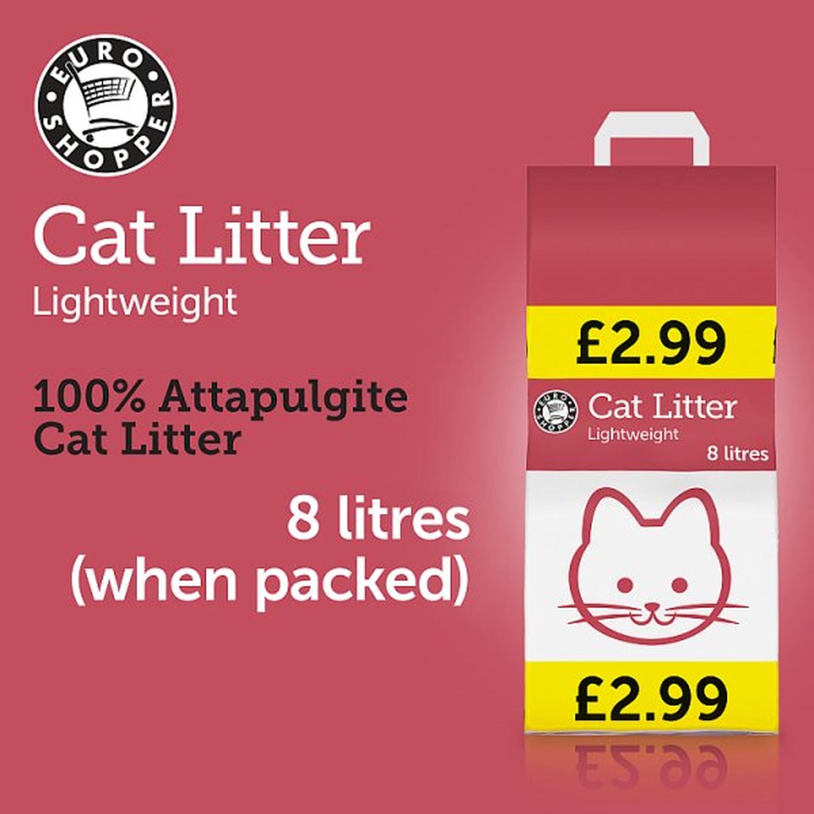 Euro Shopper Lightweight Cat Litter 8 Litres