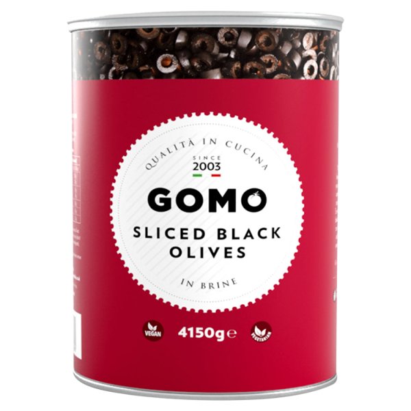 Gomo Sliced Black Olives 4150g – 1 x 4.15kg