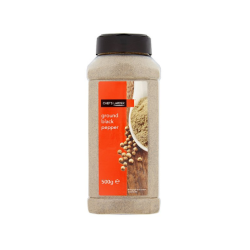 Chef's Larder Ground Black Pepper 500g Multi Pack 6 x 500g For Foodservice Use UK