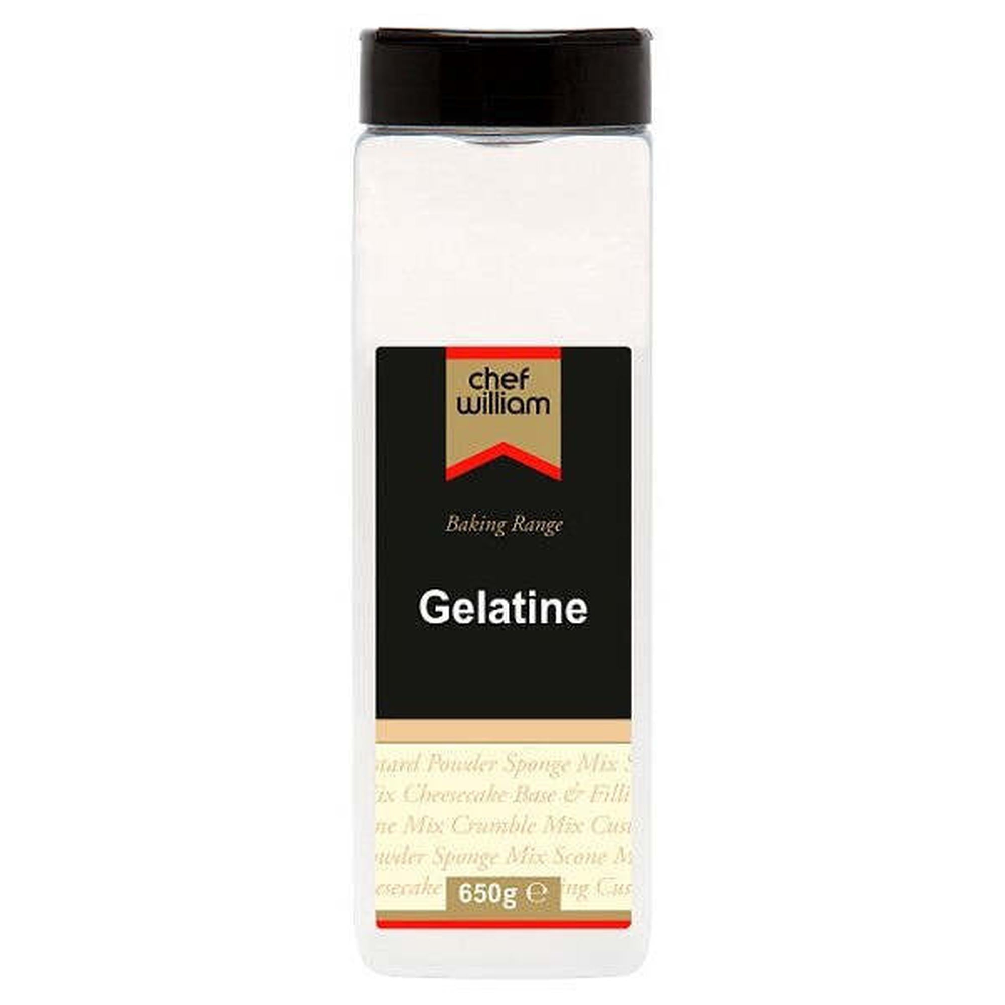 Chef William Gelatine Foodservice 650g Case of 6 x 650g Suitable for Professional Kitchens