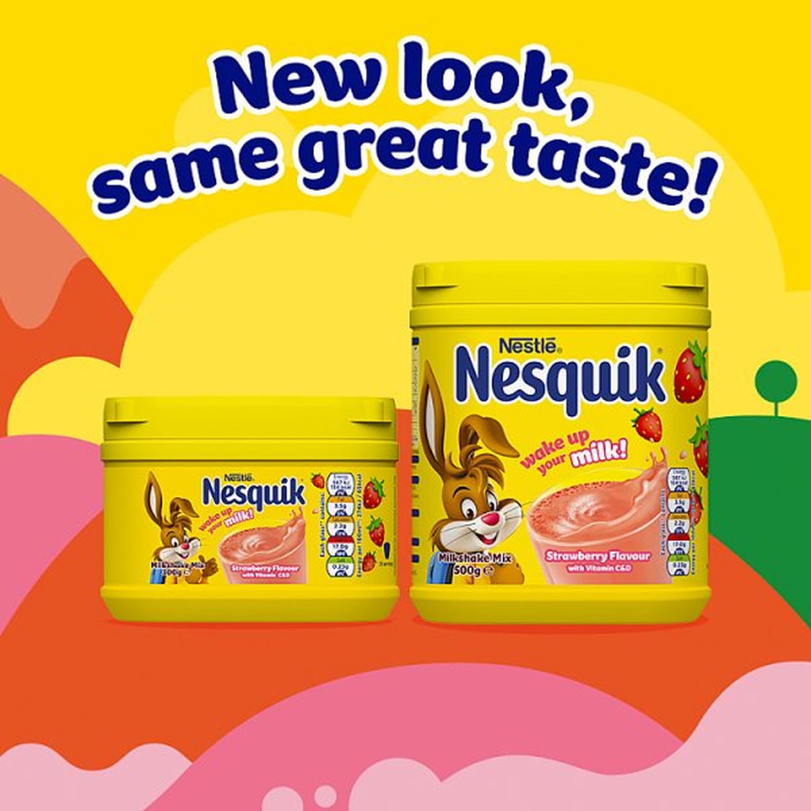 Nesquik Strawberry flavoured milkshake powder 300g tub