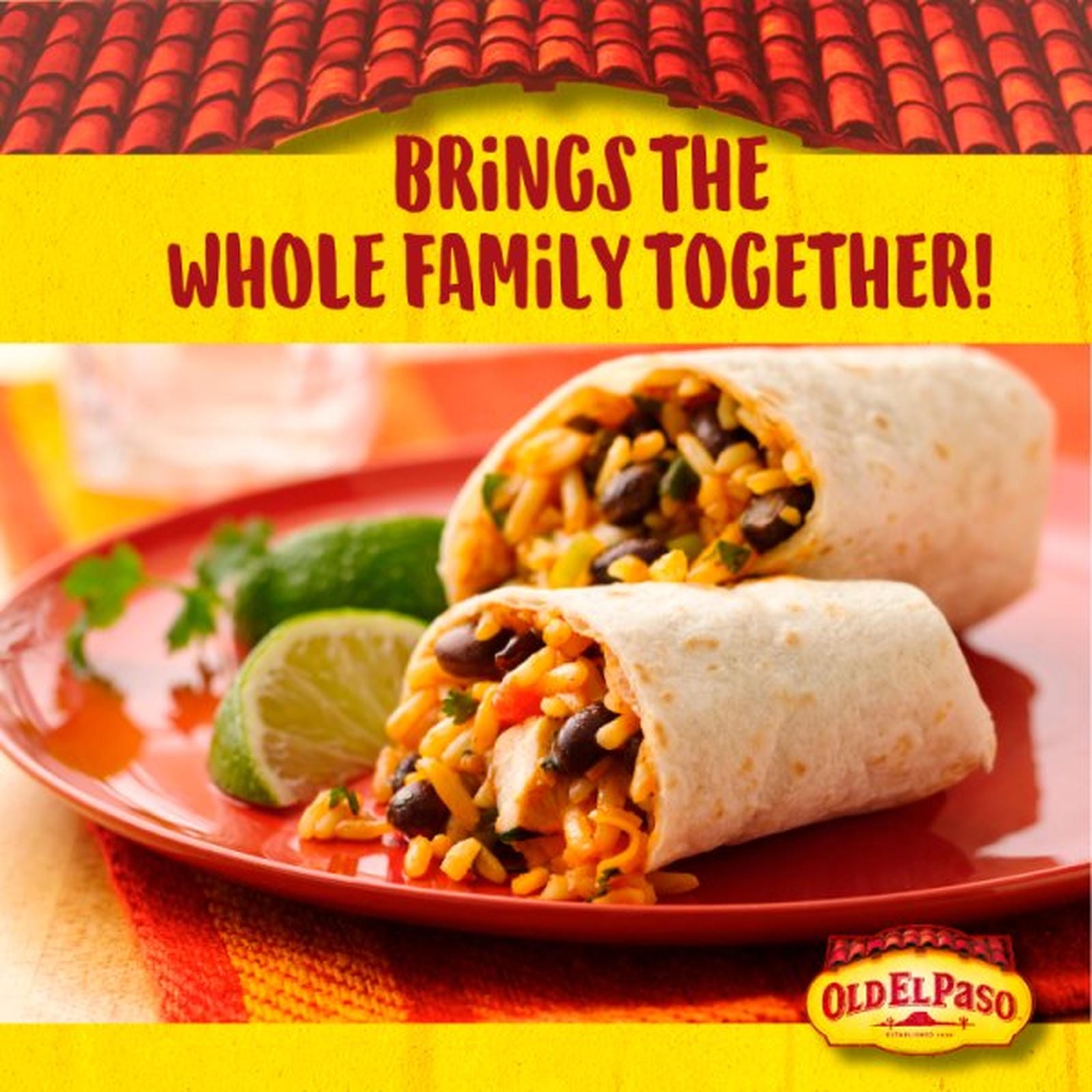 Old El Paso Burrito Kit Bean & Chilli Mild 620g