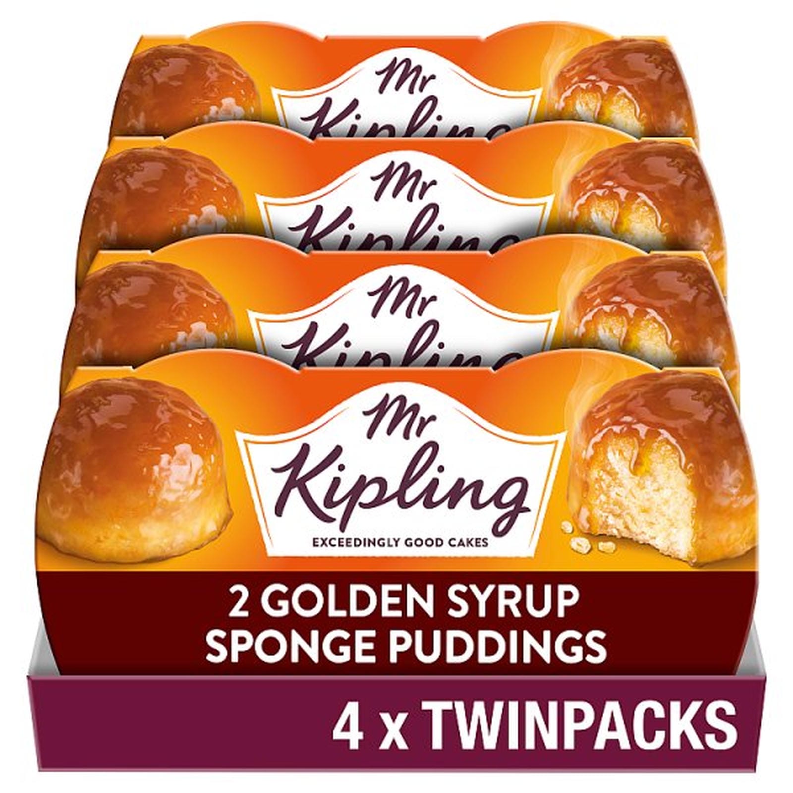 Mr Kipling Golden Syrup Sponge Pudding Cake Dessert Pots 2 x 95g
