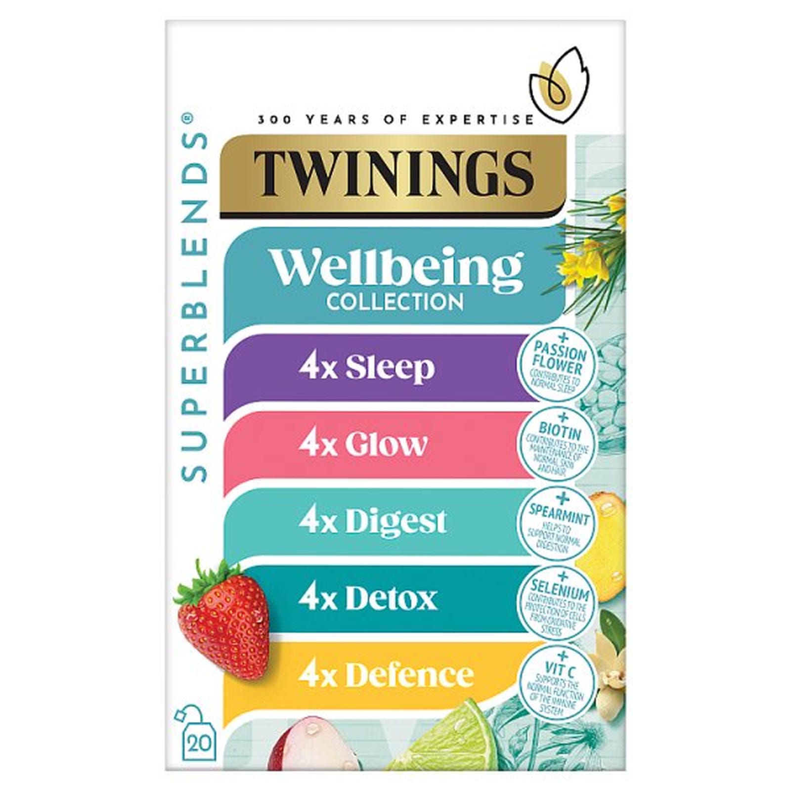 Twinings Superblends Wellbeing Collection 20 Tea Bags 37g
