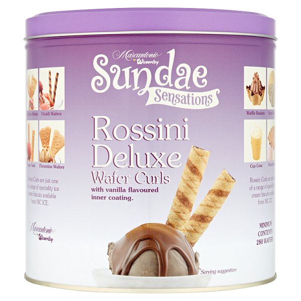 Marcantonio Waverley Sundae Sensations Rossini Deluxe Wafer Curls – 2 x 280s