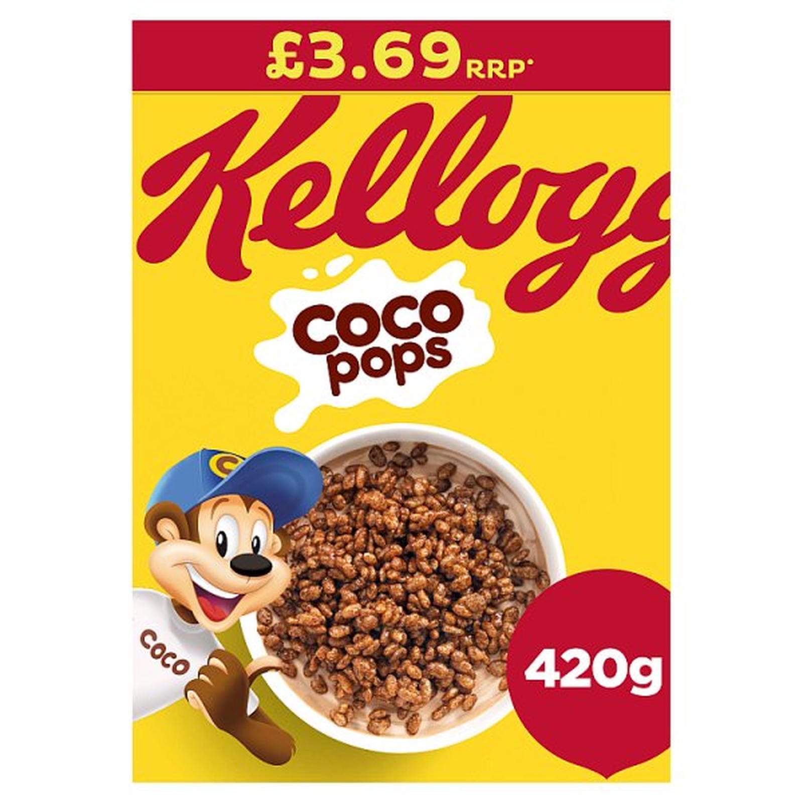 Kellogg's Coco Pops Breakfast Cereal 6x420g PMP £3.69
