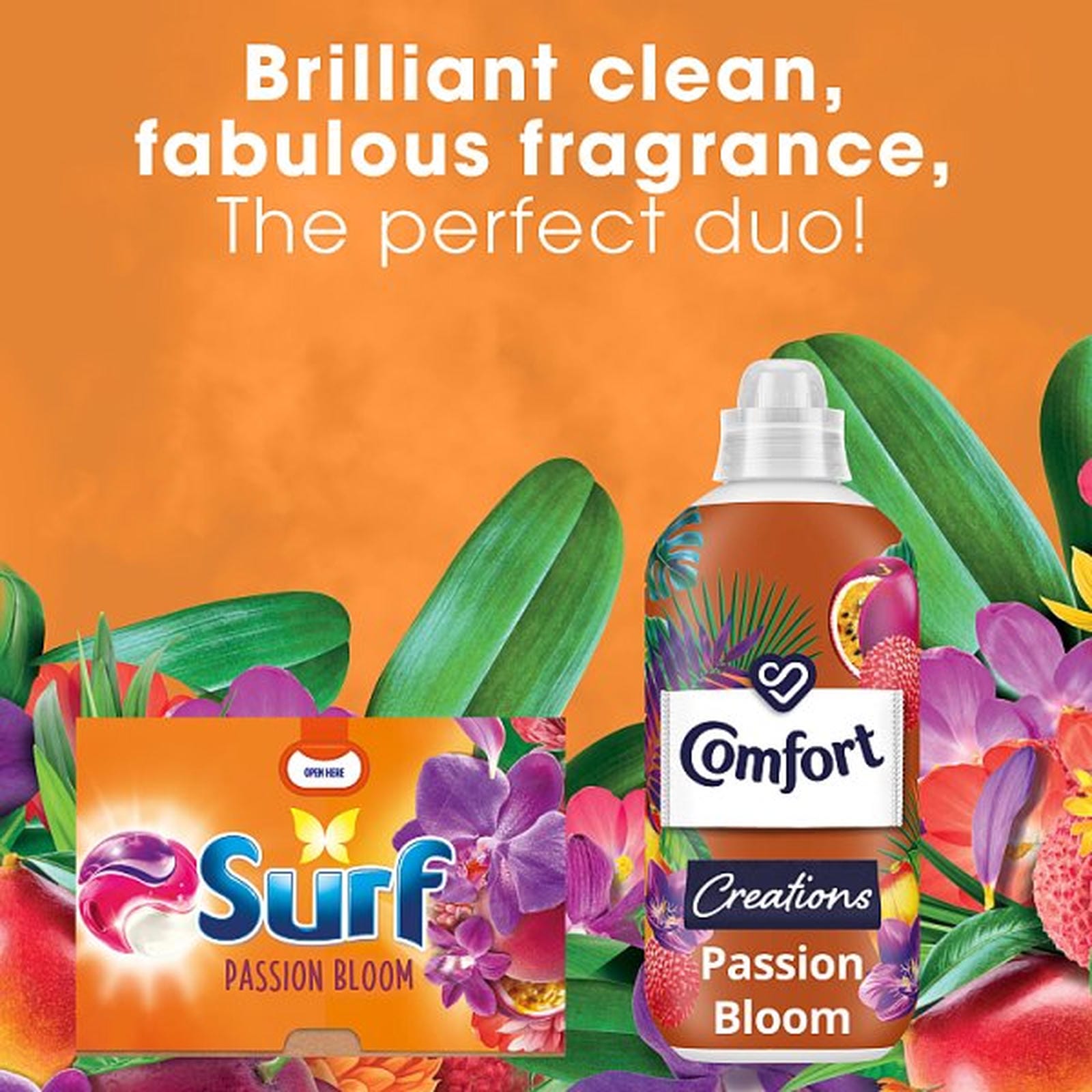 Surf 3 in 1 Laundry Washing Detergent Capsules Passion Bloom 15 washes