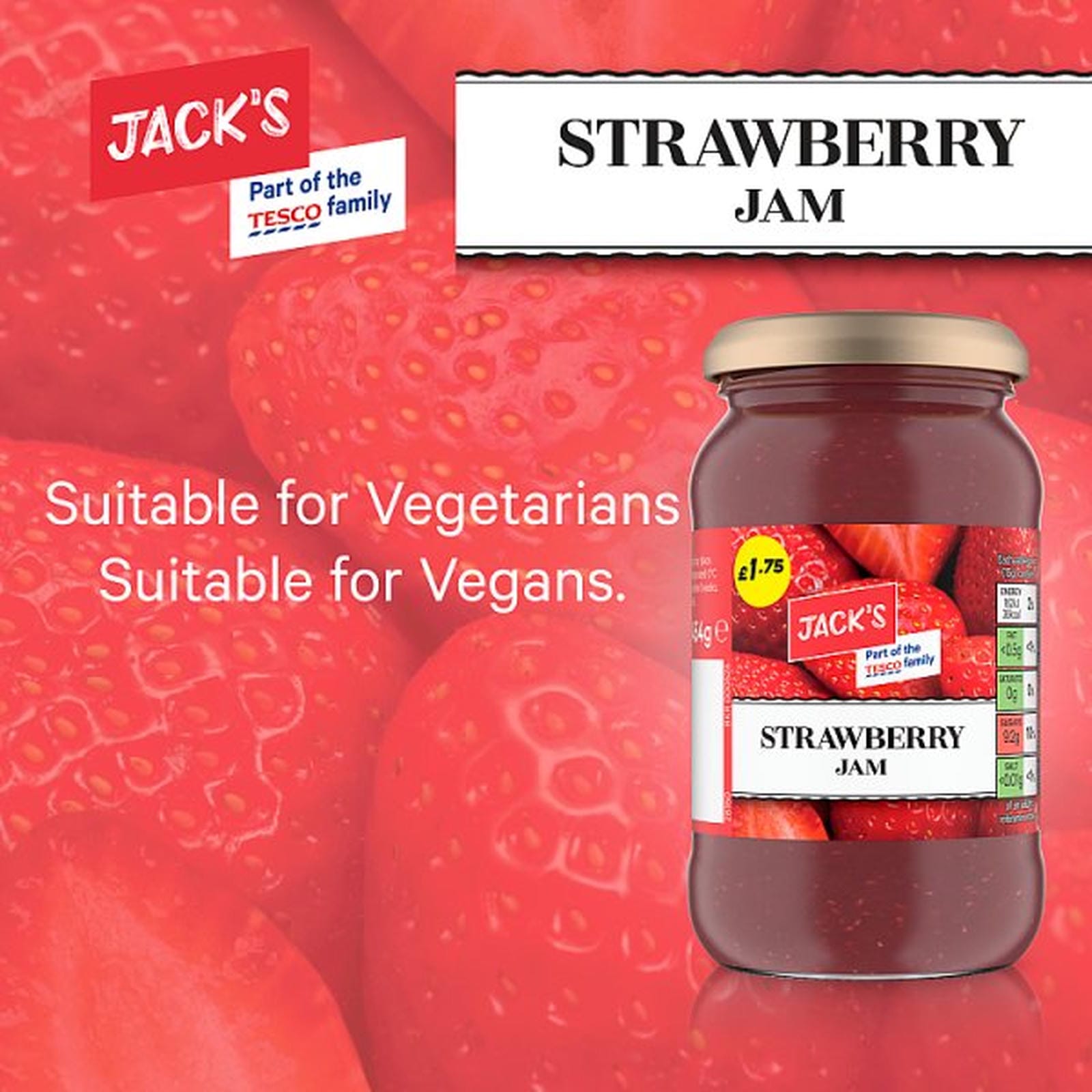 Jack's Strawberry Jam 454g