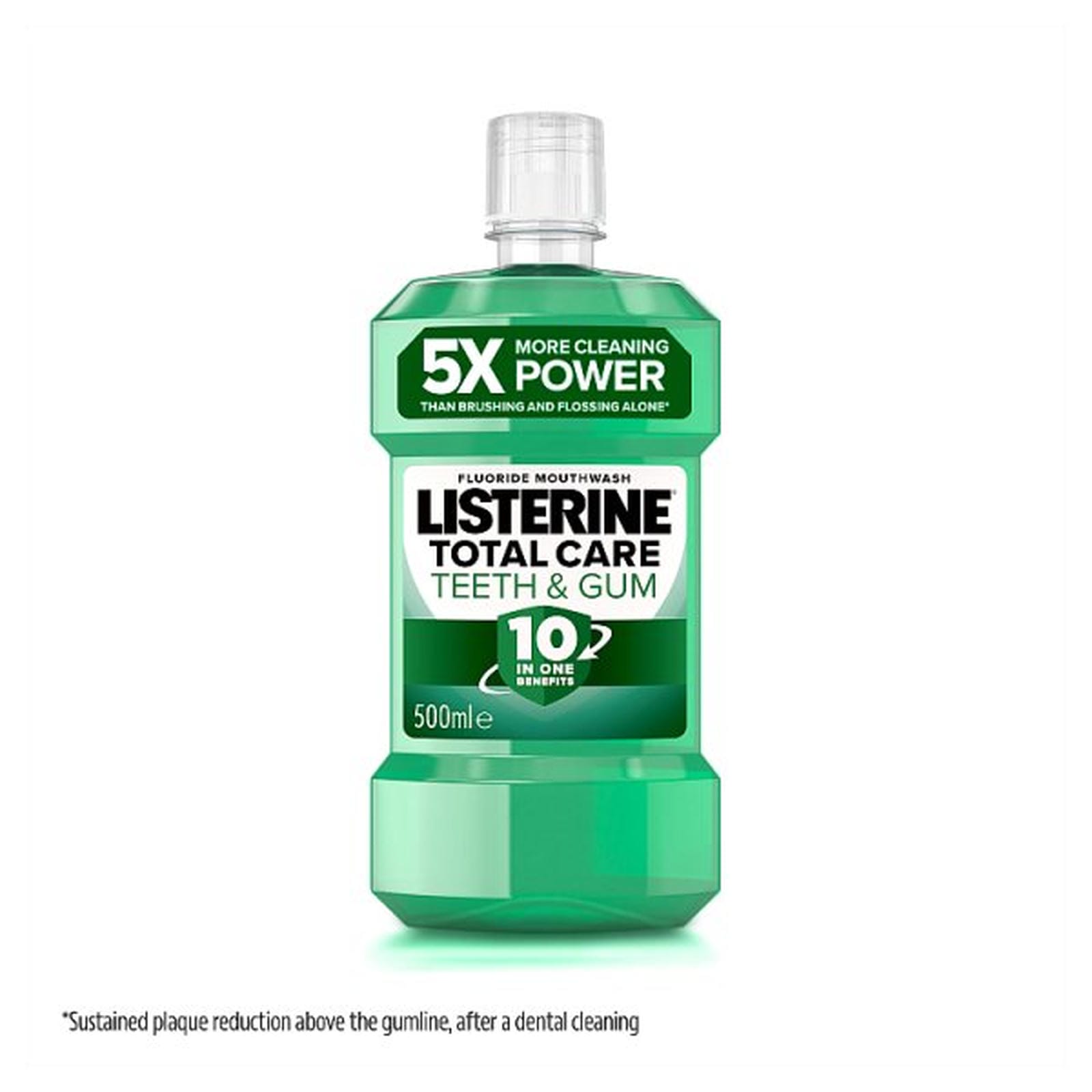 Listerine Total Care Intense Mint Teeth & Gum Daily Fluoride Mouthwash 500ml