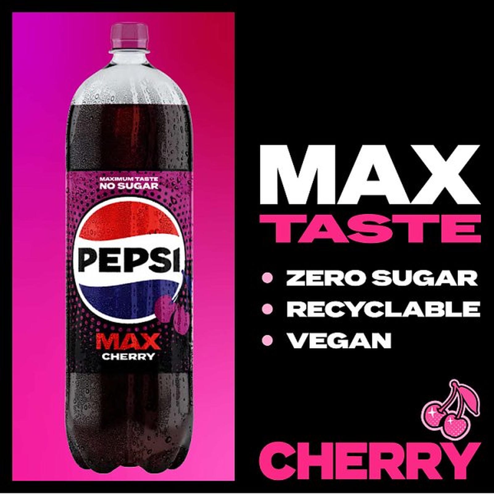 Pepsi Max Cherry Bottle PMP 2L