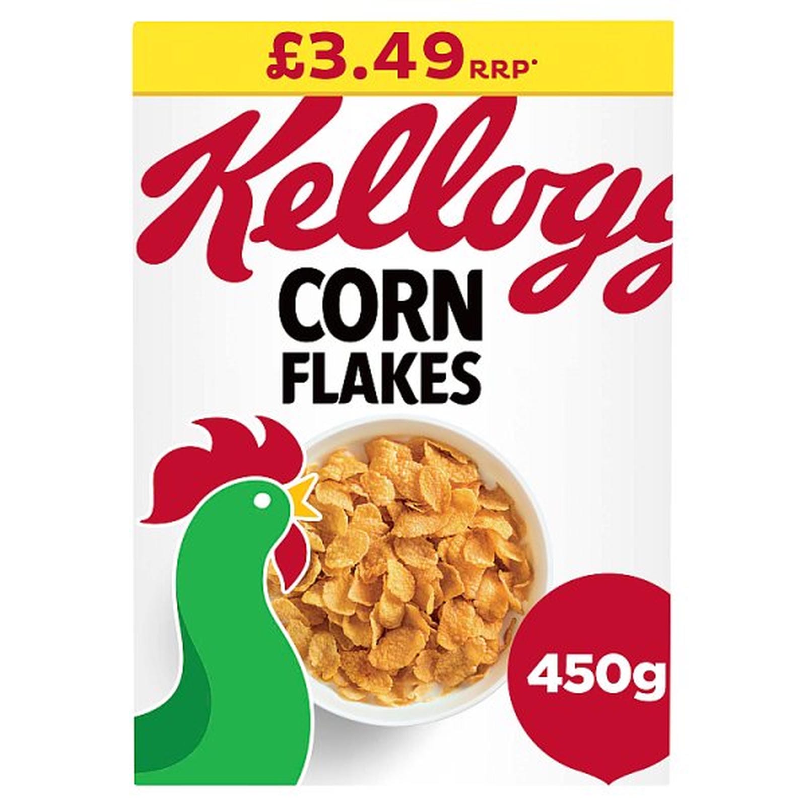 Kellogg's Corn Flakes Breakfast Cereal 6x450g PMP £3.49