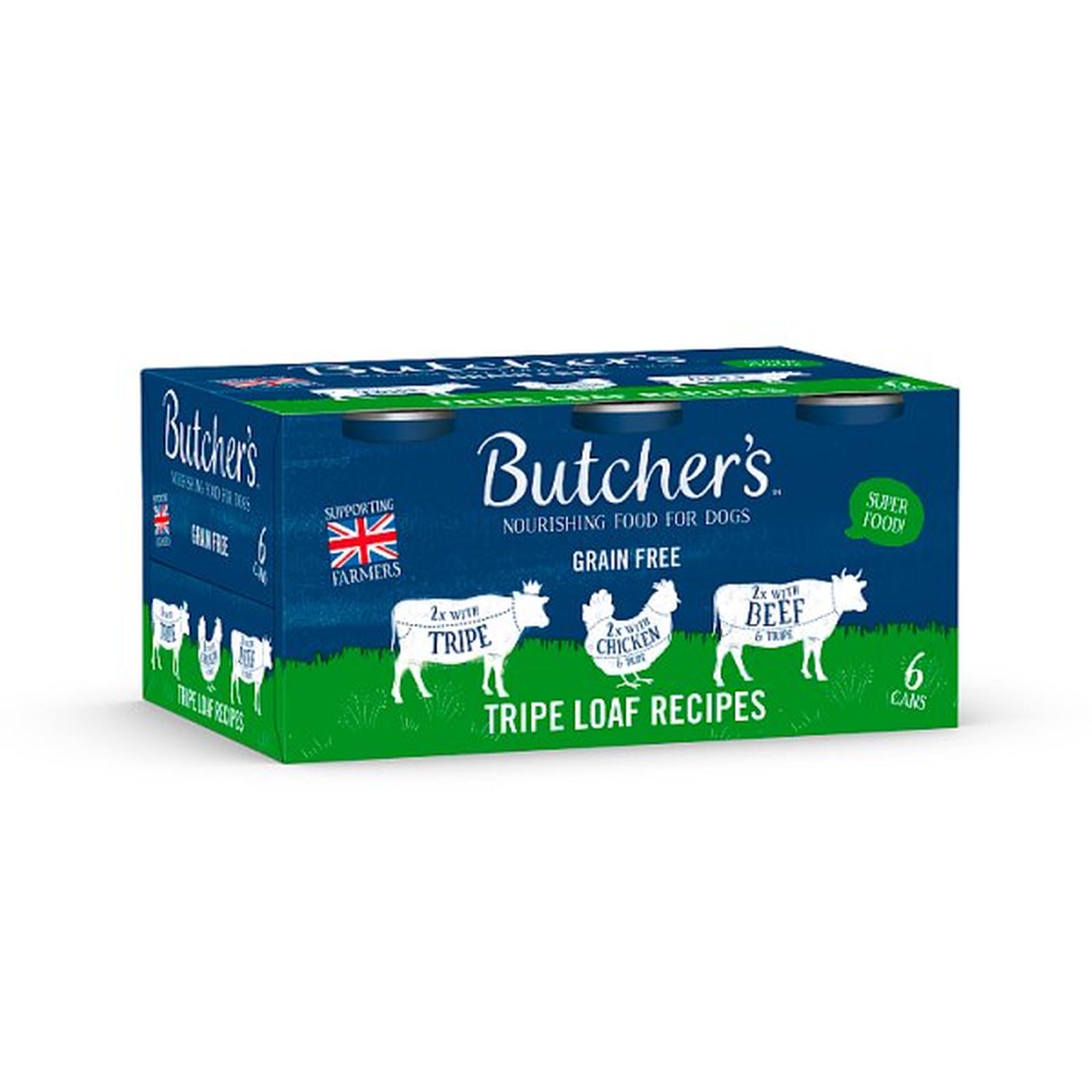 Butcher's Tripe Loaf Recipes Nourishing Food for Dogs 6 x 400g