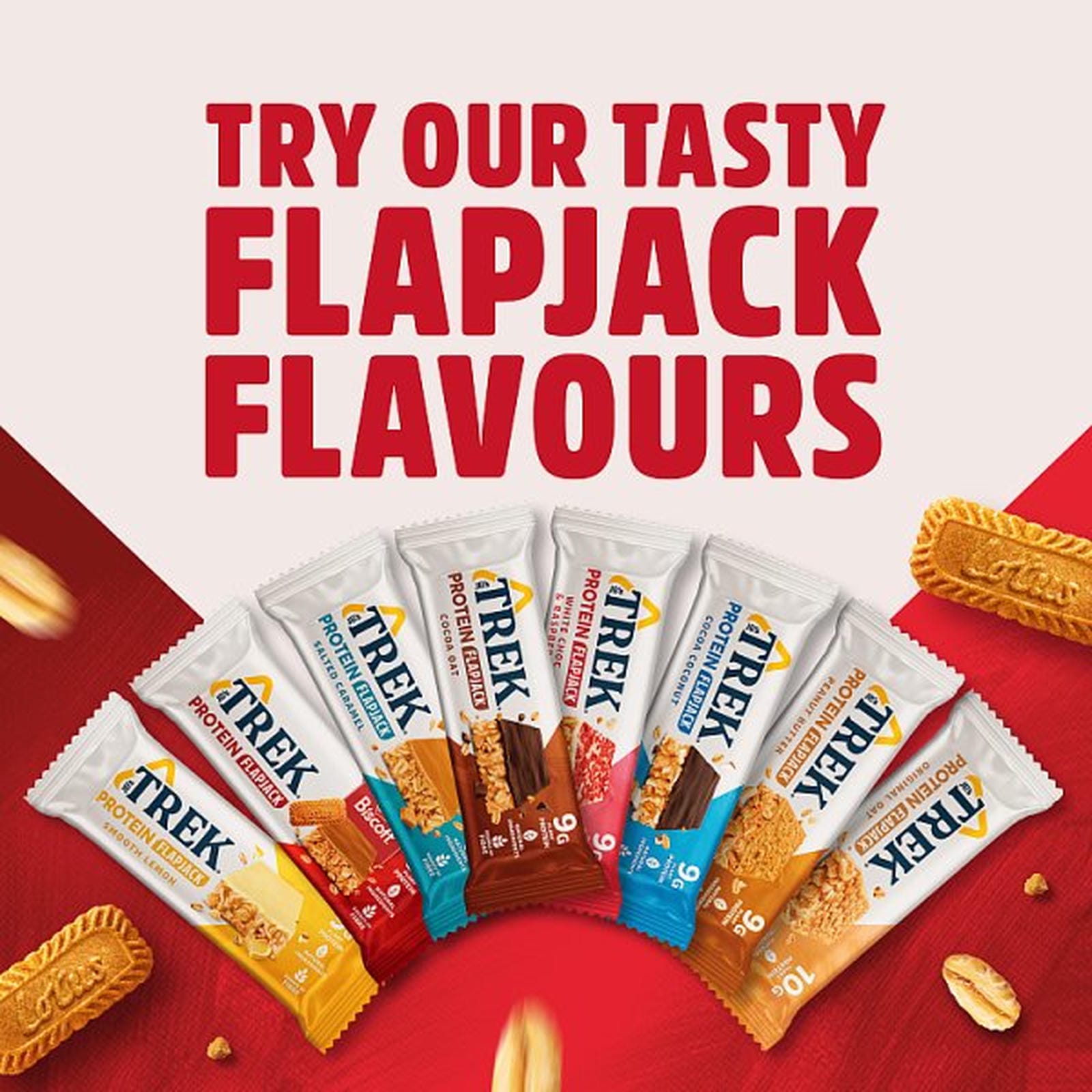 TREK Biscoff Protein Flapjack 50g