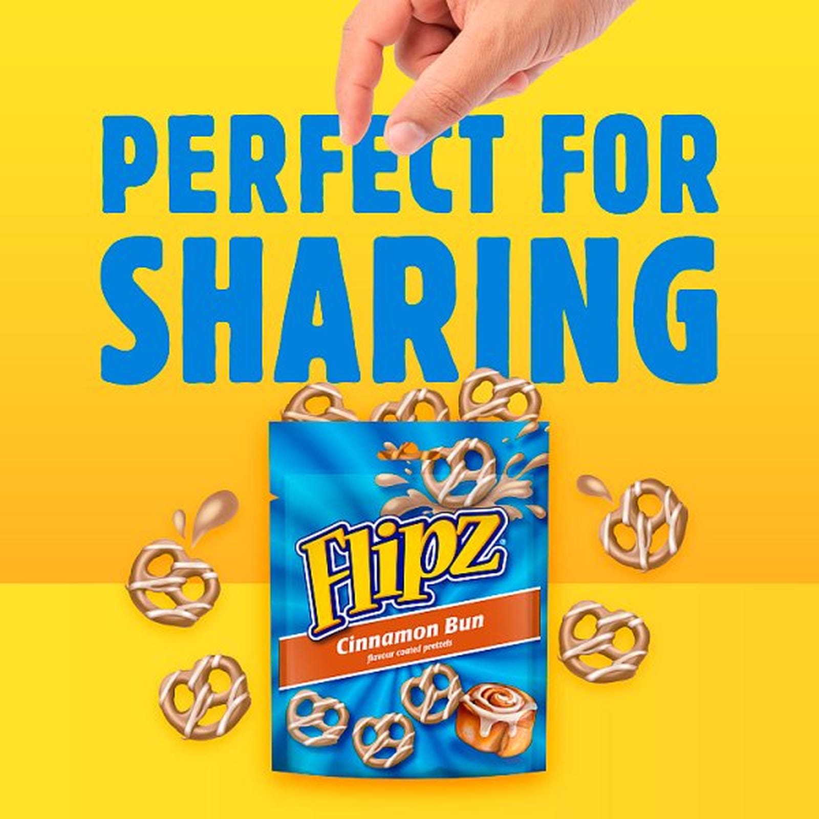 Flipz Cinnamon Bun Flavour Coated Pretzel Snacks £1.49 PMP 80g
