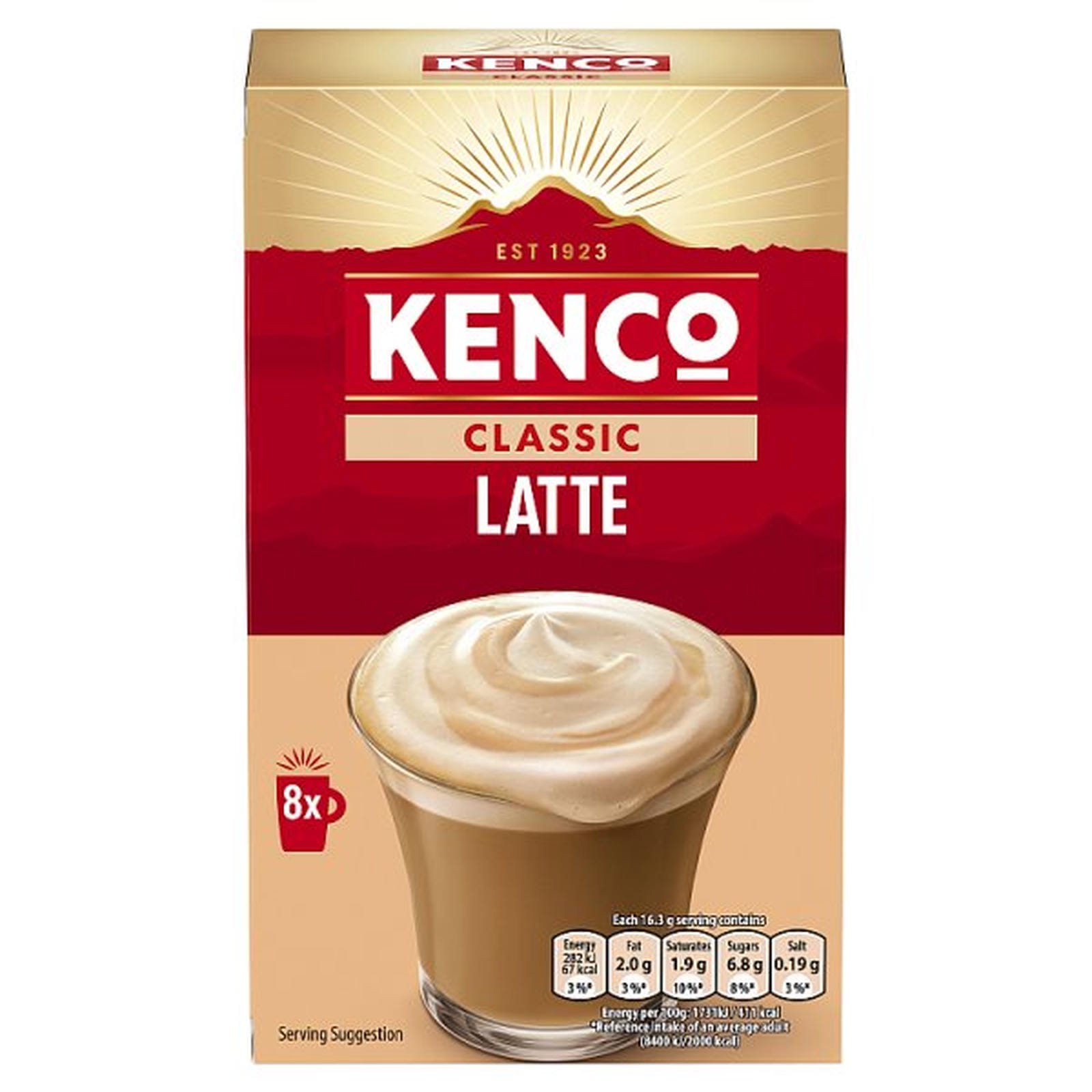 Kenco Latte Instant Coffee Sachets x8