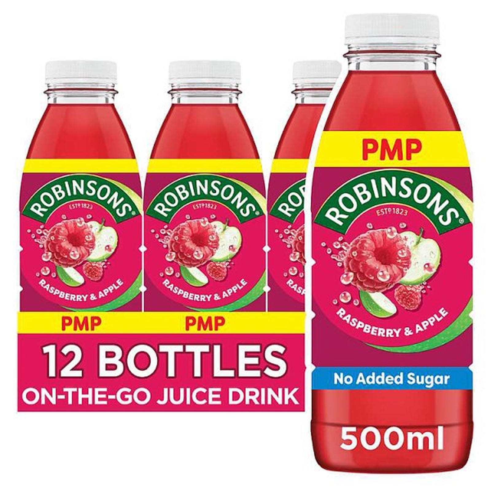 Robinsons Ready To Drink Raspberry & Apple Drink Bottle PMP 500ml
