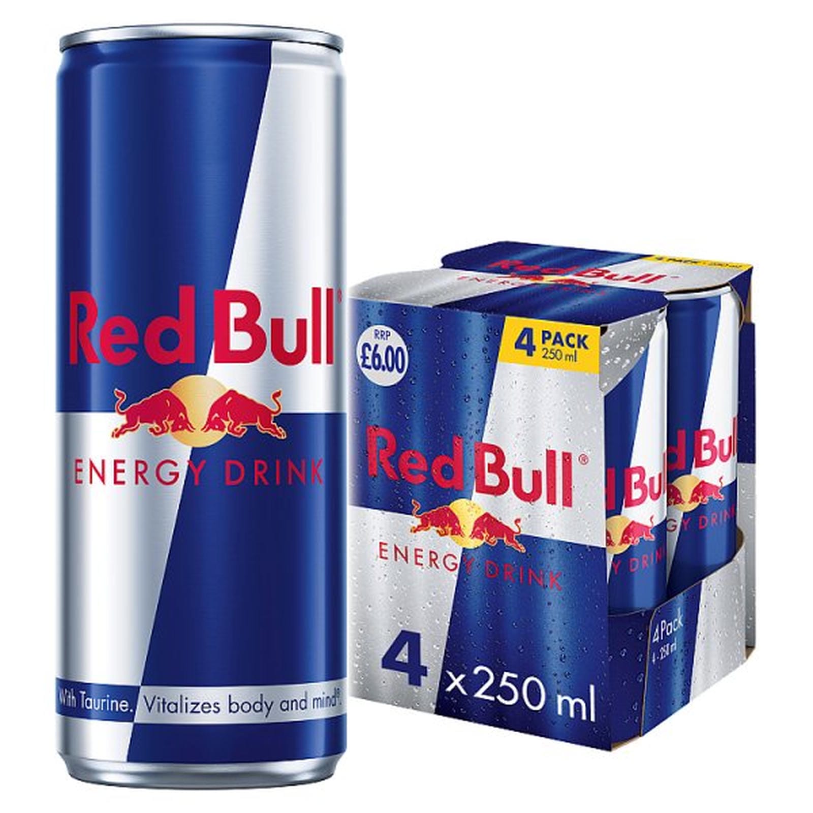 Red Bull Energy Drink 250ml 4 Pack PM £6.00