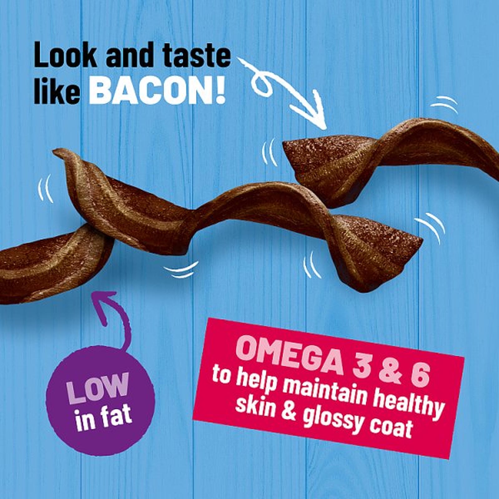 BAKERS Sizzlers Bacon Dog Treats 90g PMP