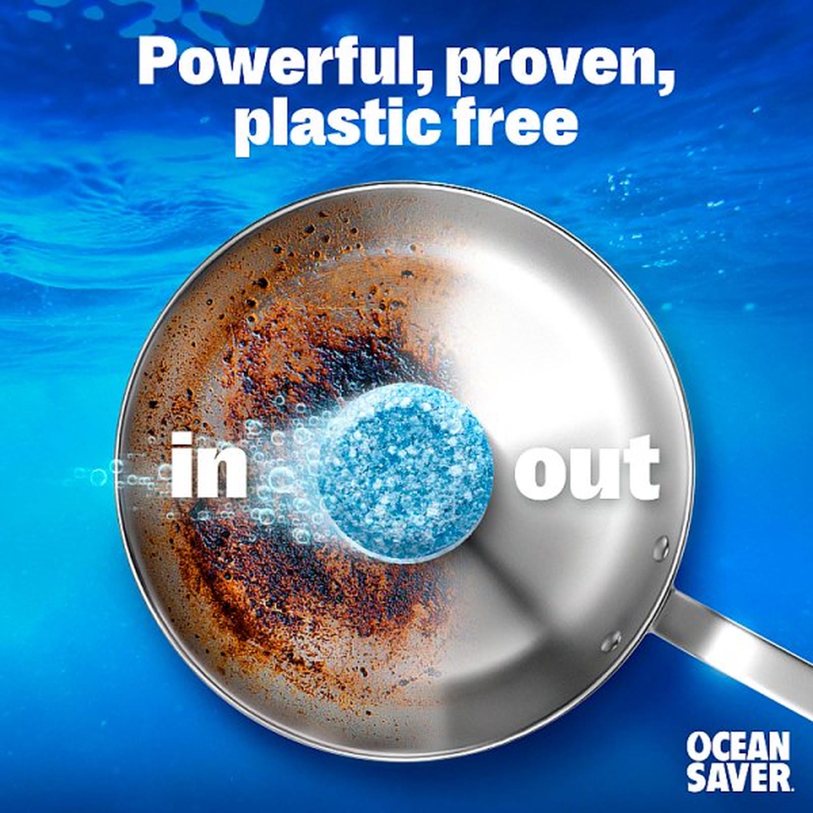 OceanSaver Plastic Free 100 Eco Dishwasher Tablets 1400g