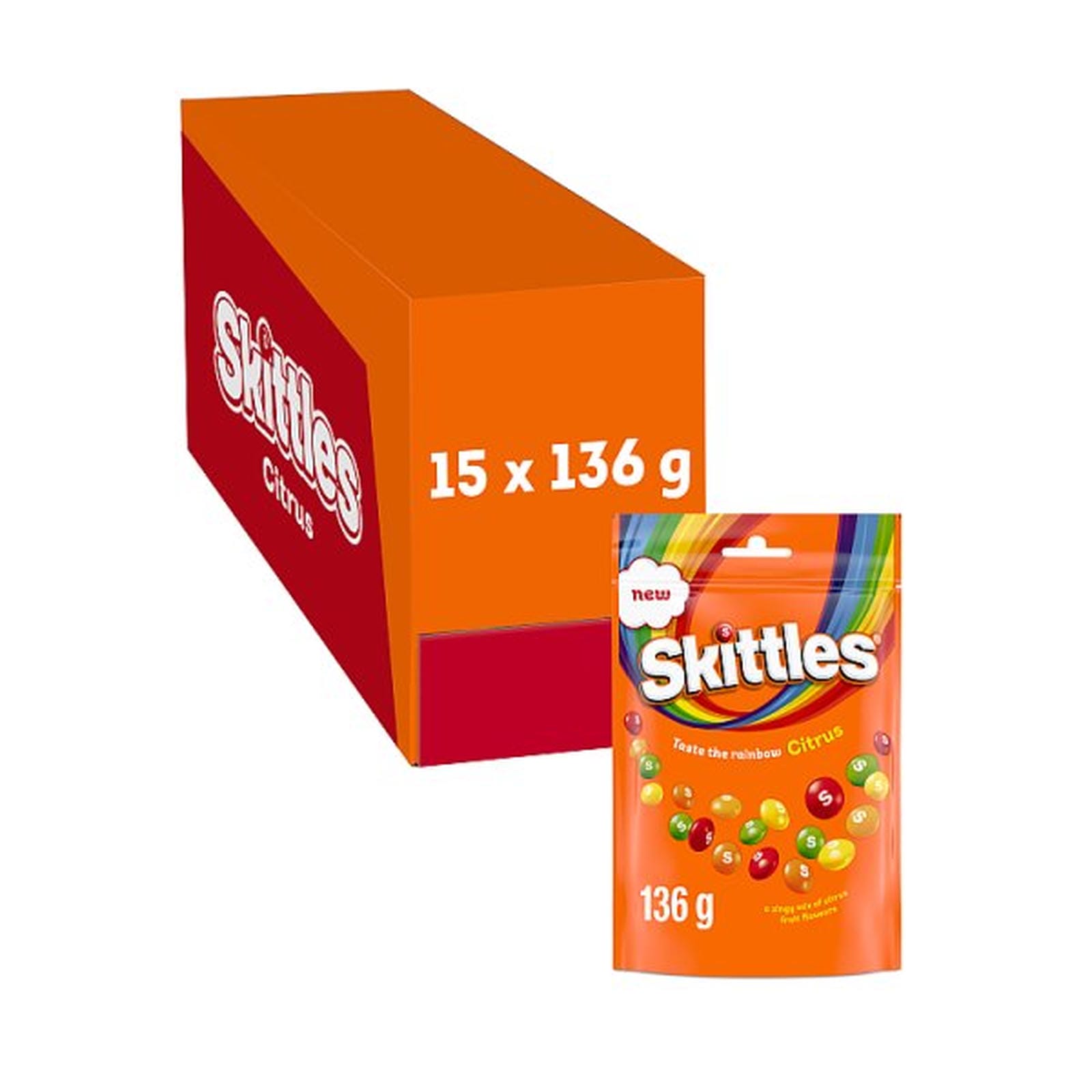 Skittles Citrus Vegan Sweets Pouch 136g