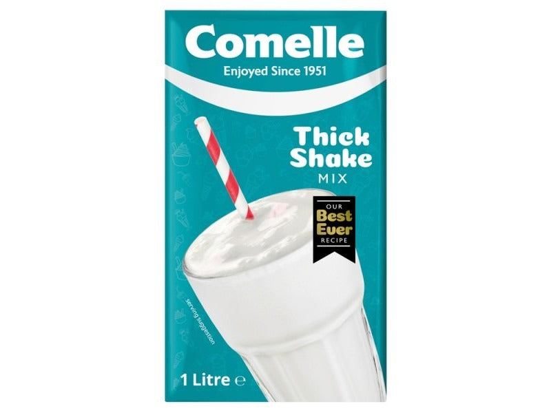 Comelle Thick Shake Mix 1 Litre For Retail Kitchen And Foodservice 1 X 1 Litre Single Pack