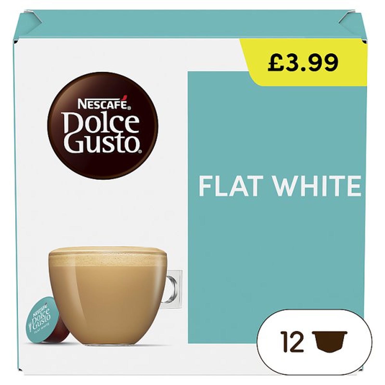 Nescafé Dolce Gusto Flat White Coffee Pods x12 (6 Servings)