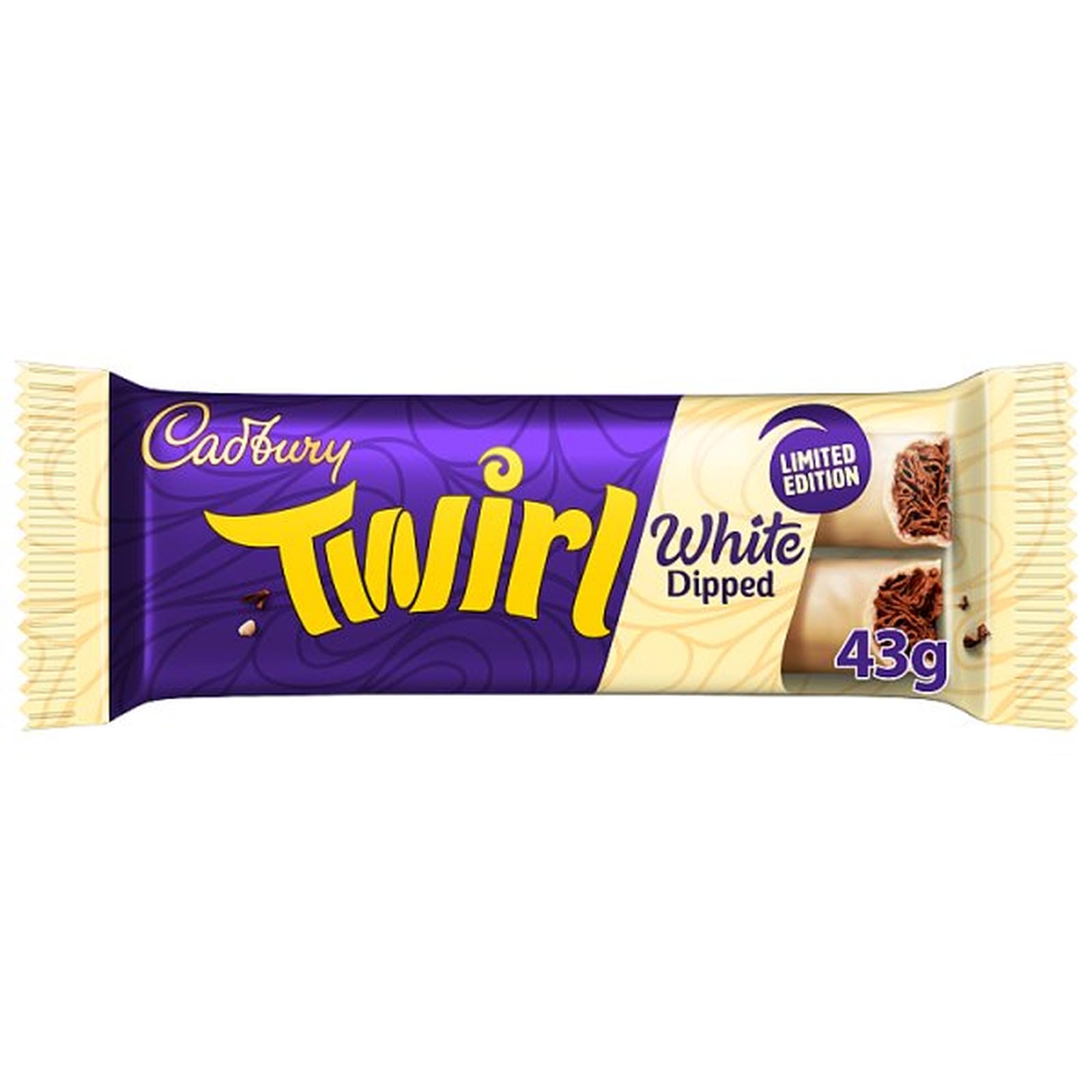 Cadbury Twirl White Dipped Chocolate Bar 43 g