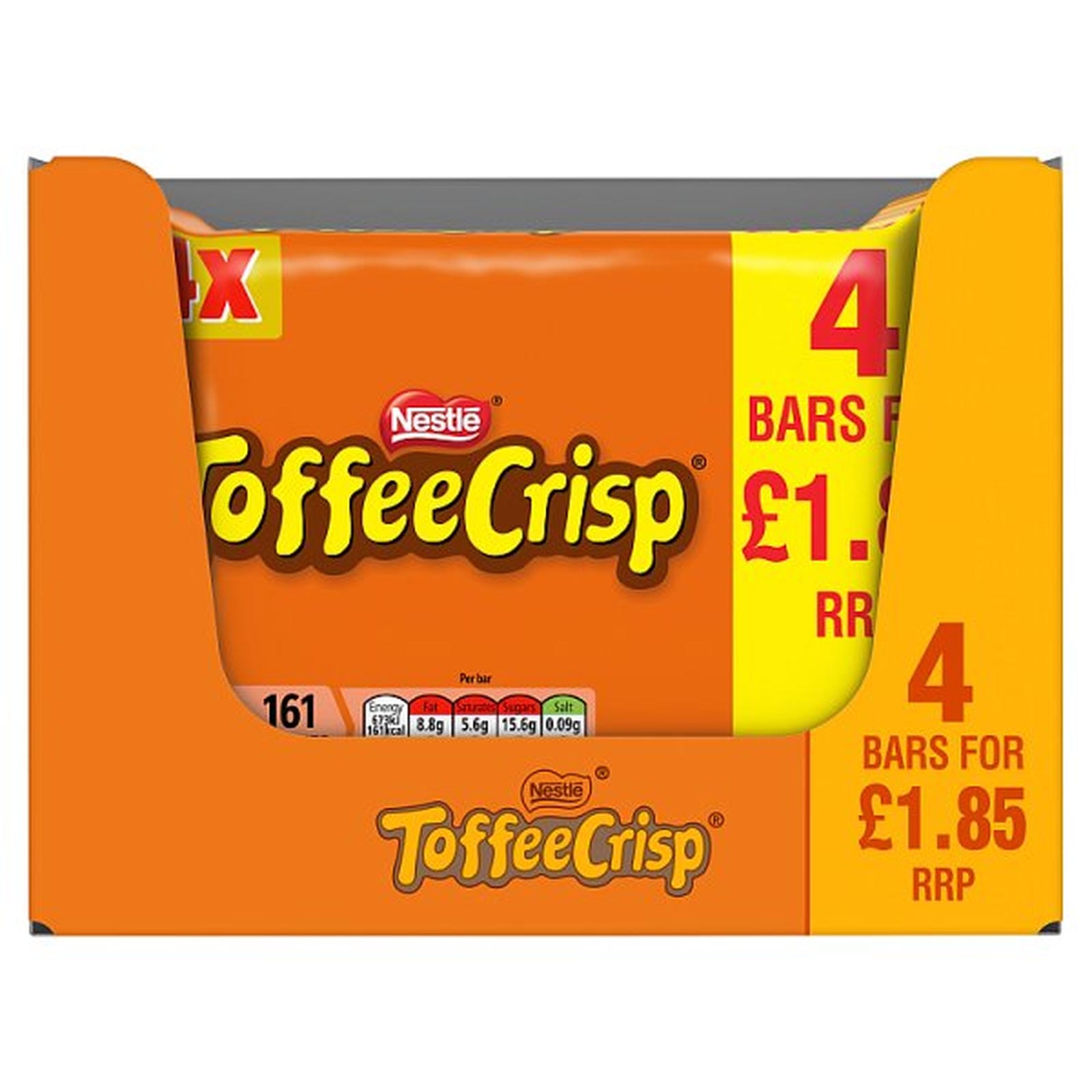 Toffee Crisp Bar 4 Pack Multipack 124g PMP £1.85
