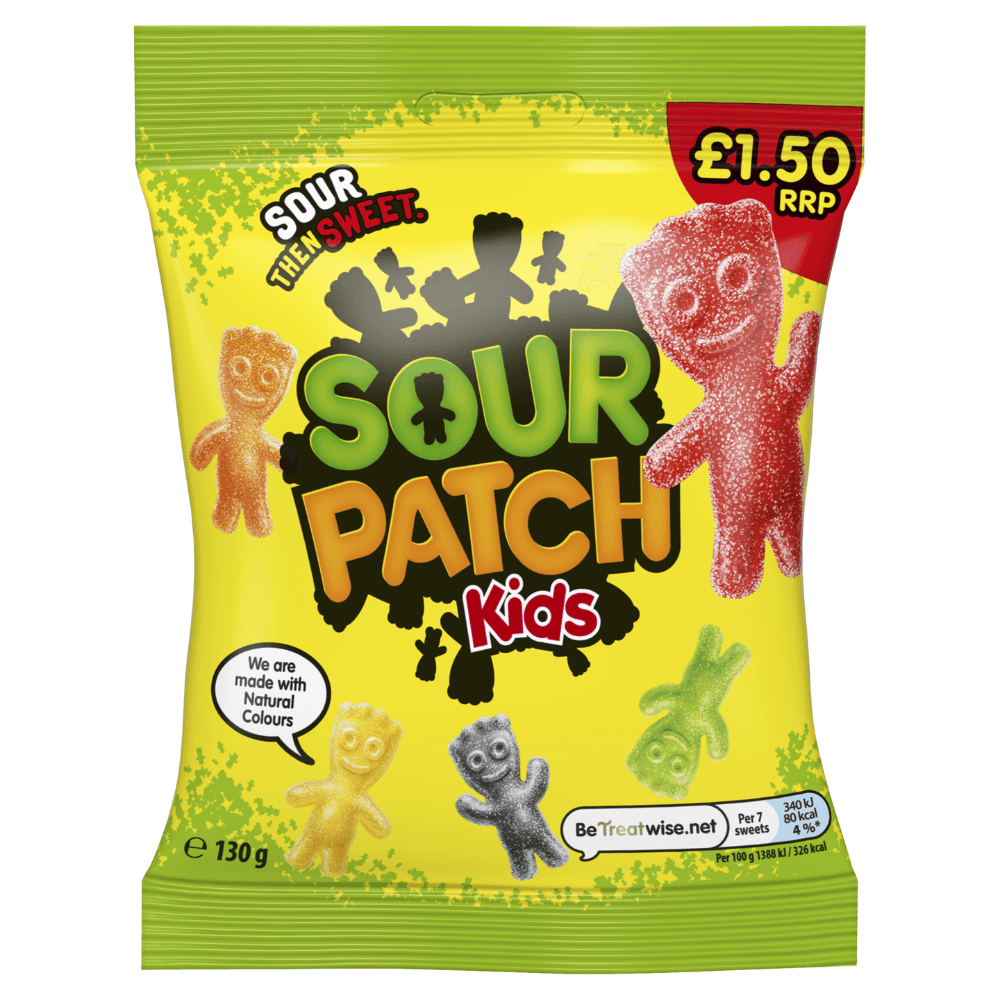 Sour Patch Kids Sweets Bag £1.50 PMP 130g – 10 x 130g