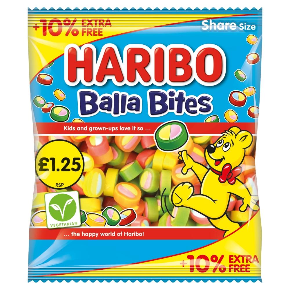 HARIBO Balla Bites Chewy Sweets Sharing Bag 154g – 12 x 154g