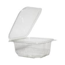 CaterPro 25 Plastic RPET Deli Containers with Hinged Lids 500ml – 1 x 25s