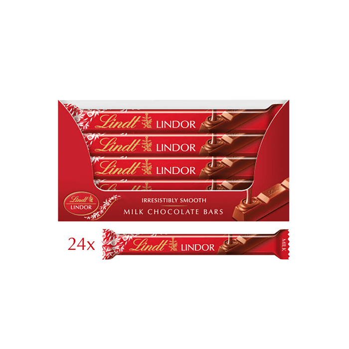 Lindt Lindor Milk Chocolate Treat Bar 38g – 24 x 38g