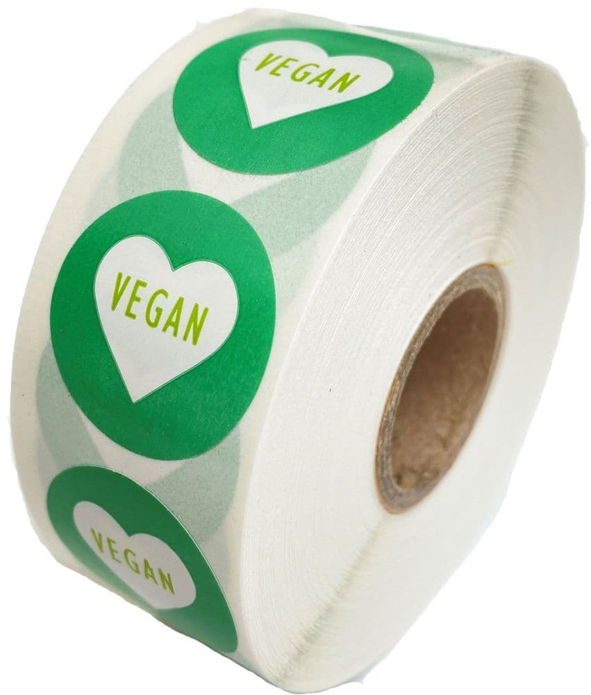 25mm Circular Adhesive VEGAN Label – 1 x 500s