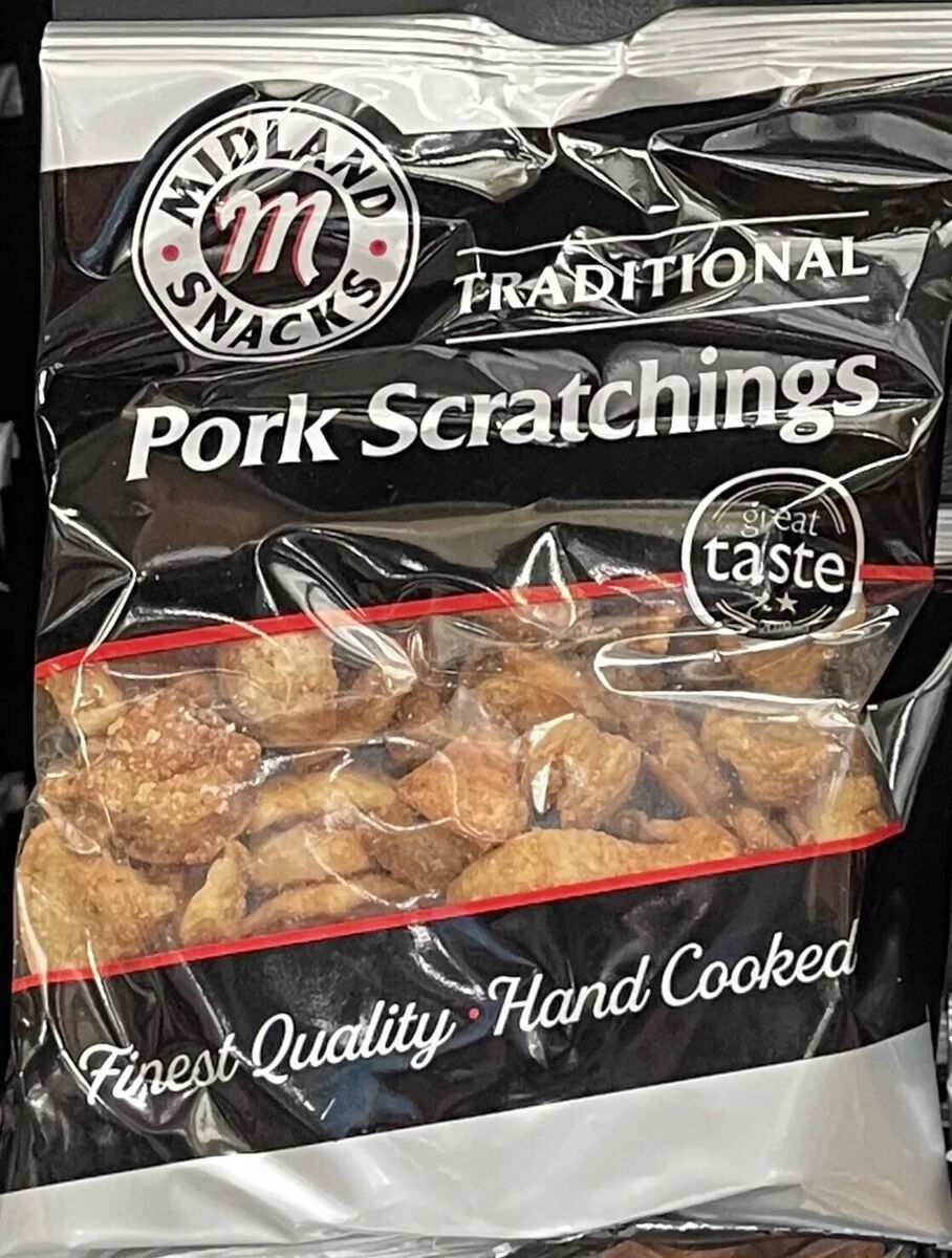 Midland Snacks Traditional Pork Scratchings 70g – 84 x 70g