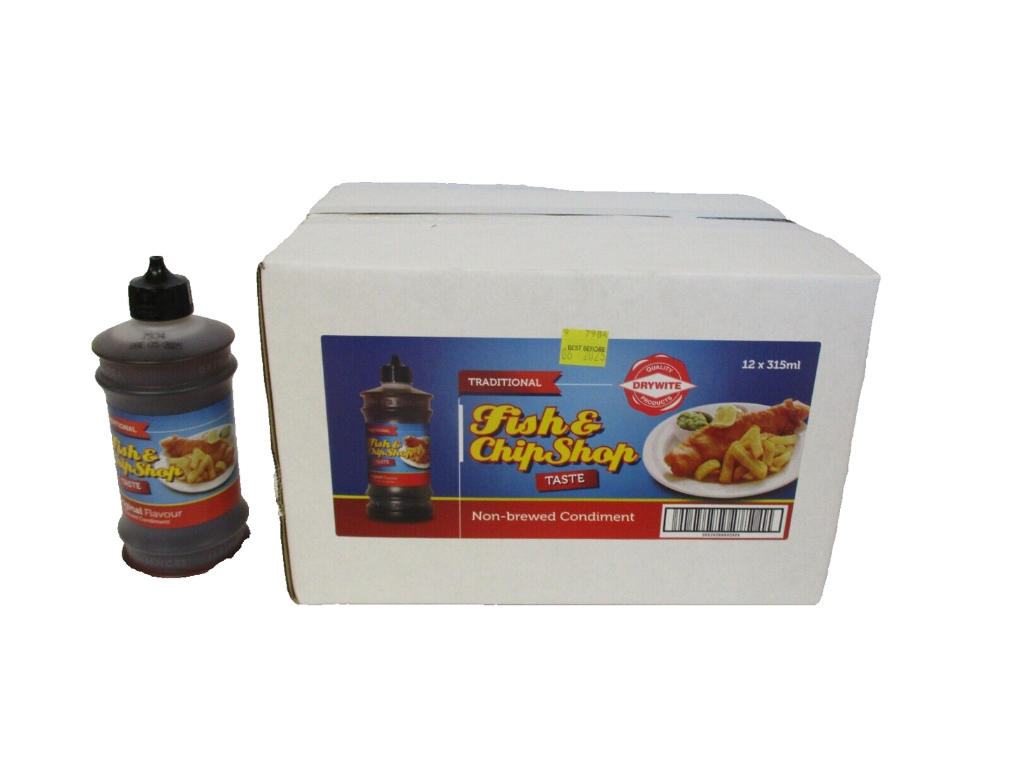 Box of 12 x 315ml Drywite Non Brewed Condiment. Chip Shop Taste. NBC-11