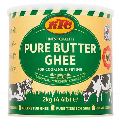 KTC Pure Butter Ghee 2kg Bulk Pack 4 x 2kg for Kitchens and Catering Foodservice